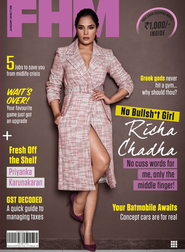FHM India cover January 2018 – Richa Chadha
