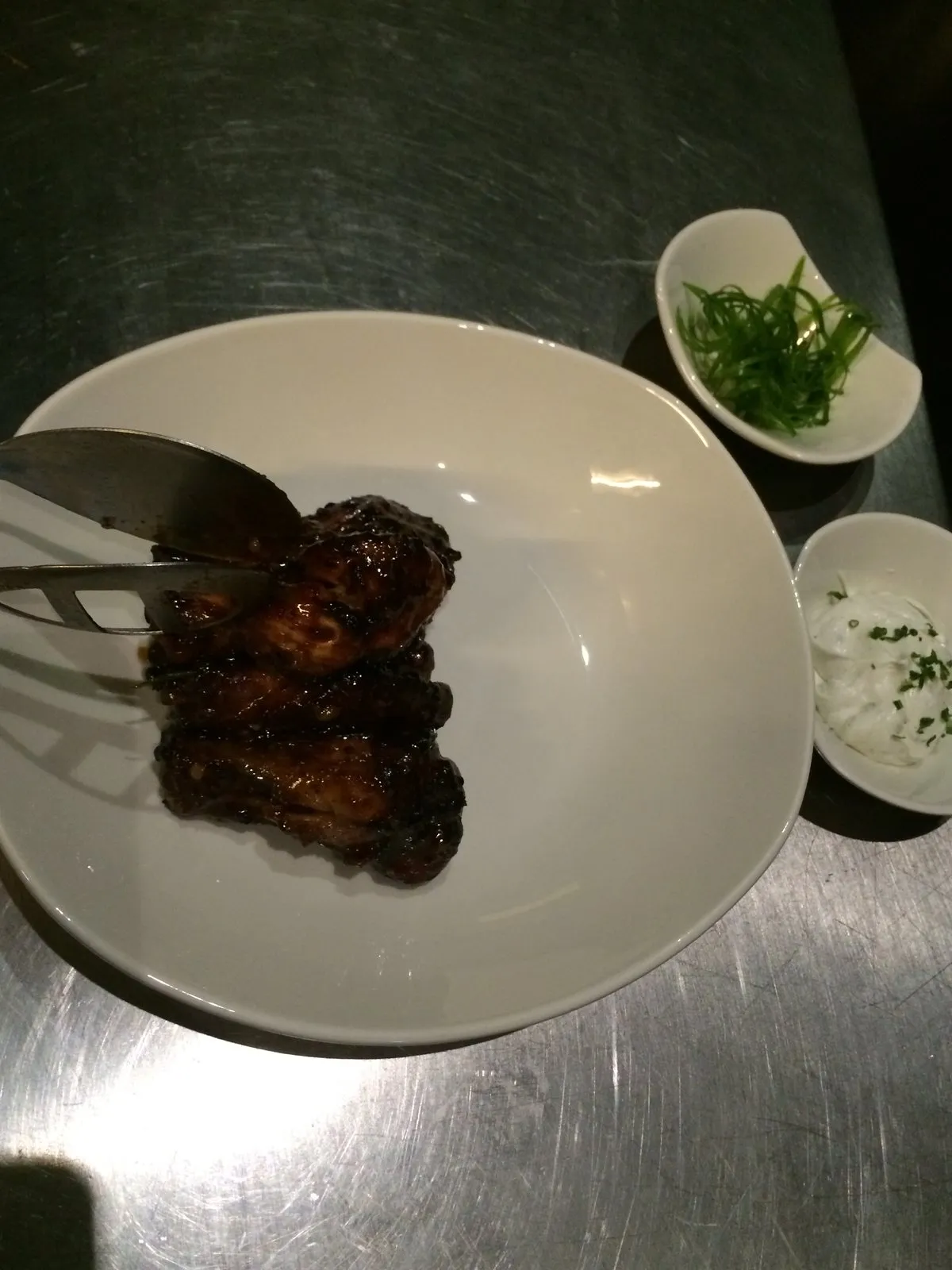 Sticky BBQ Chicken Wings With Blue Cheese Dip