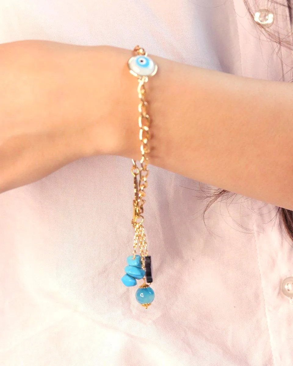Butterfly Evil-eye Stone Bracelets