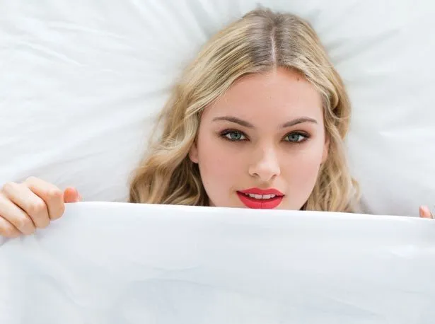 Model under a sheet