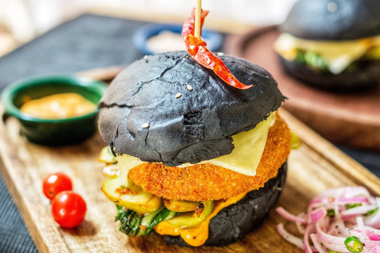 Activated Charcoal Veg Burger