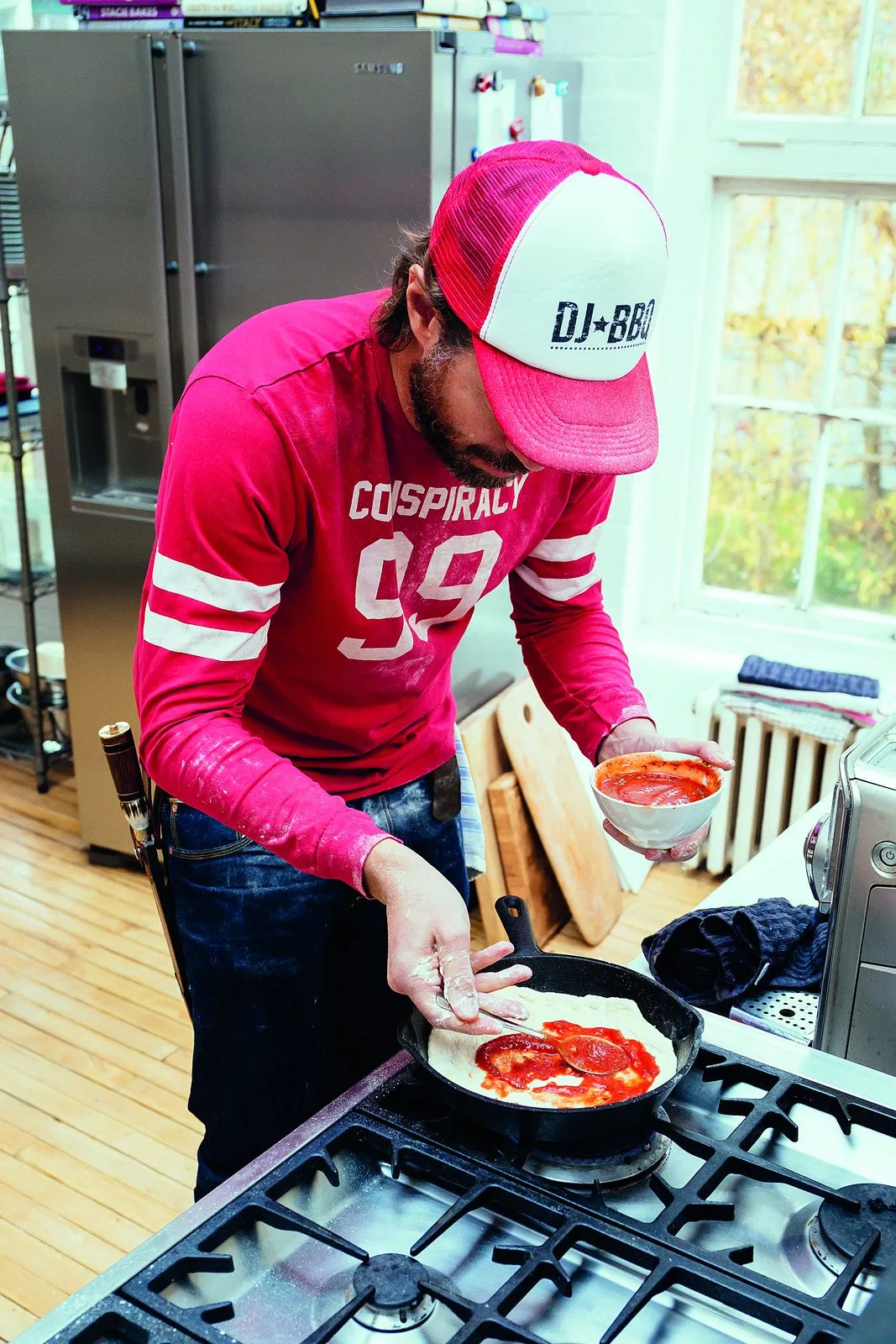 The no-messing frying-pan pizza