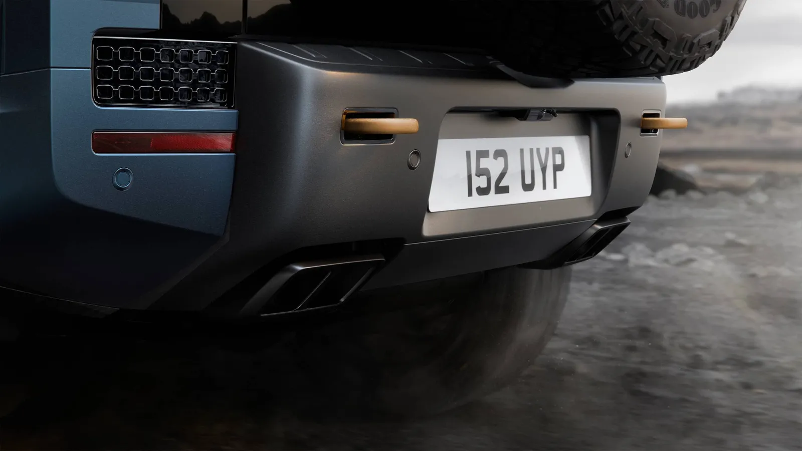 Defender nameplate on the Land Rover Defender 110