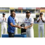 Star of Indian cricket Virat Kohli gets felicitated for the 100th test match, wife Anushka Sharma joins