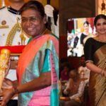Raveena Tandon Receives Padma Shri Award From President Draupadi Murmu