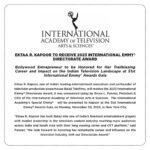 Filmmaker Ektaa Kapoor Will Receive Directorate Award At International Emmy Awards