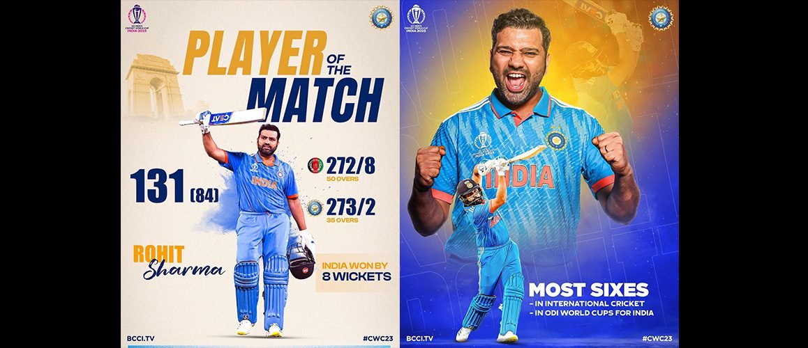 Rohit Sharma Breaks Record of Sachin Tendulkar in the Match of India Vs Afghanistan