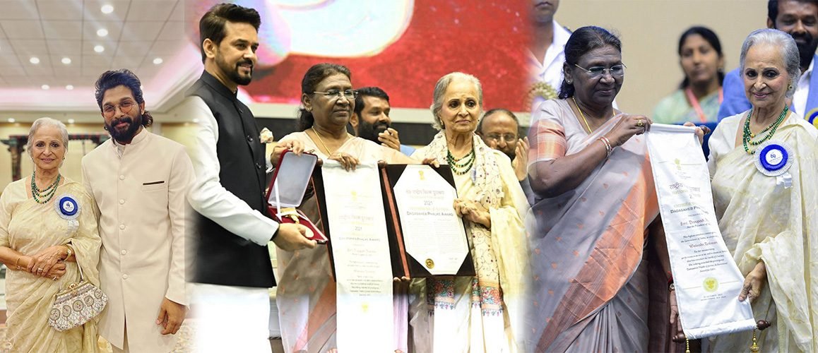National Awards: Waheeda Rehman Receives Dadasaheb Phalke Award, Felicitated by President Murmu